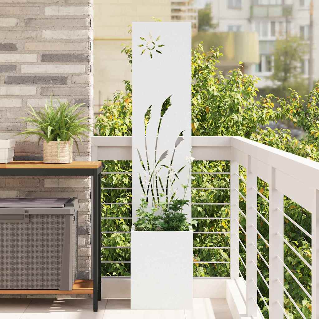 Jardinier avec Panneau Décoratif Blanc 32 x 140 cm - XIOS