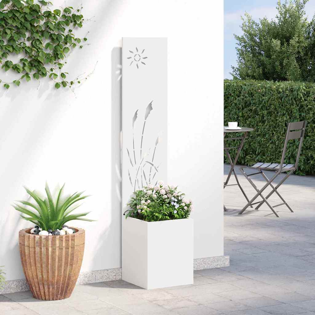 Jardinier avec Panneau Décoratif Blanc 32 x 140 cm - XIOS