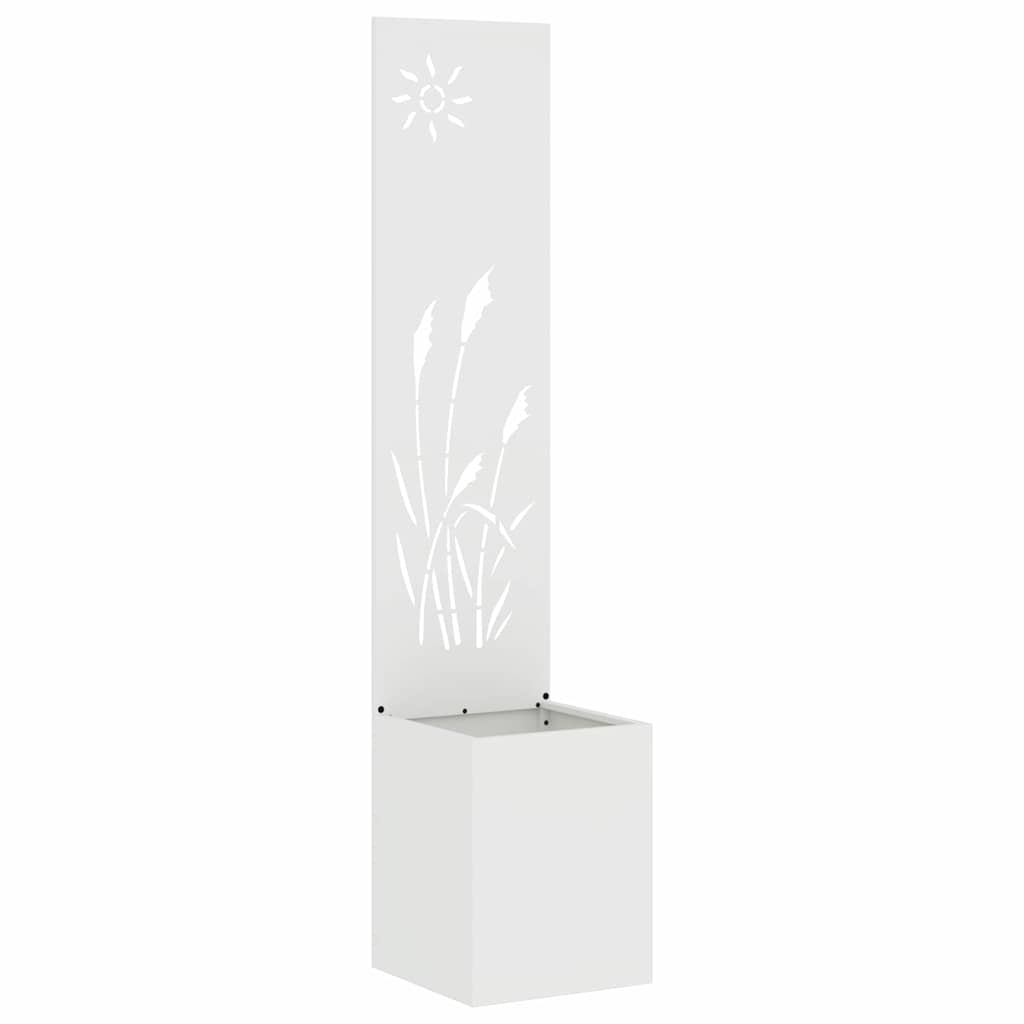 Jardinier avec Panneau Décoratif Blanc 32 x 140 cm - XIOS