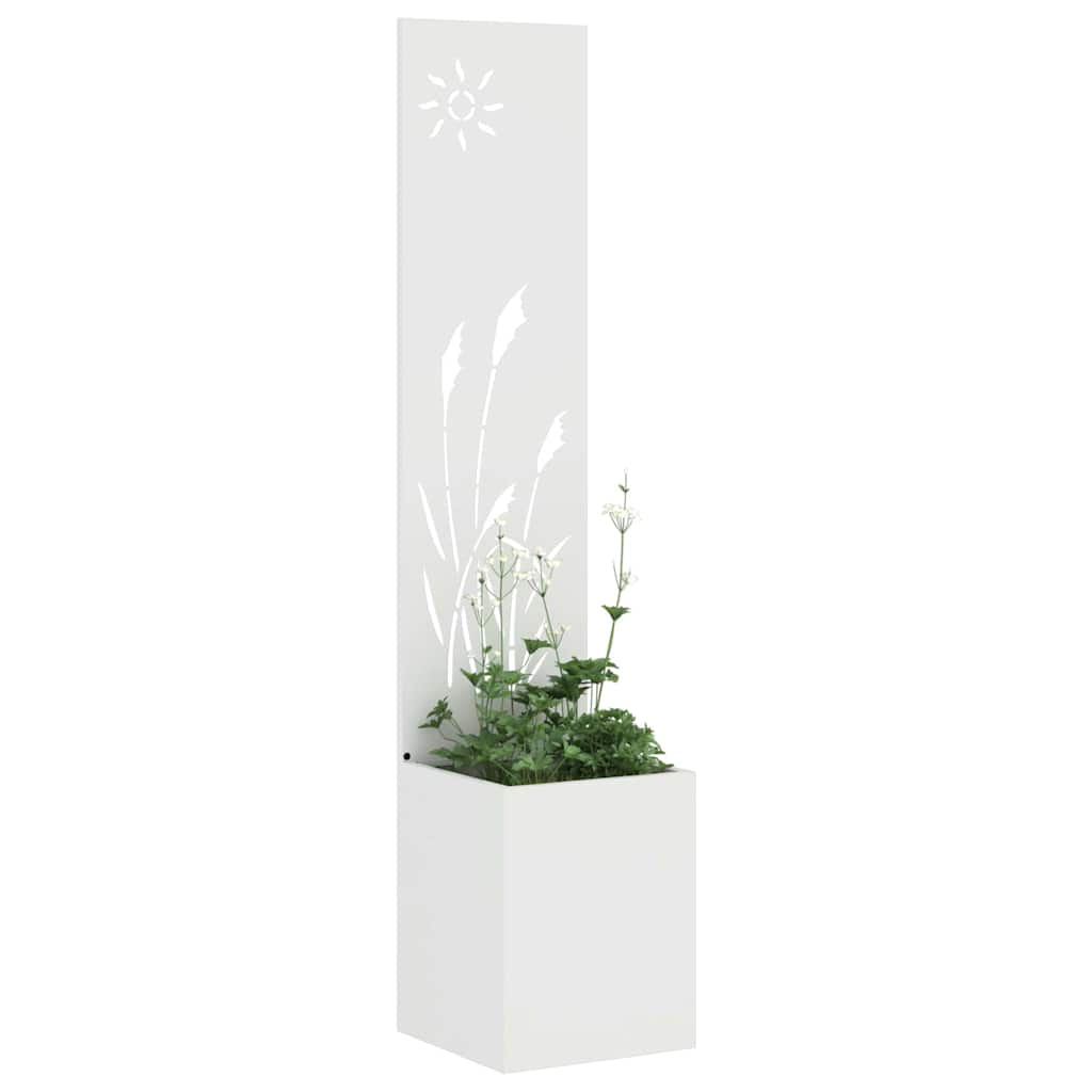 Jardinier avec Panneau Décoratif Blanc 32 x 140 cm - XIOS