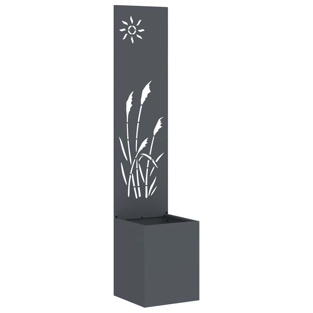 Jardinier avec Panneau Décoratif Anthracite 32 x 140 cm - XIOS