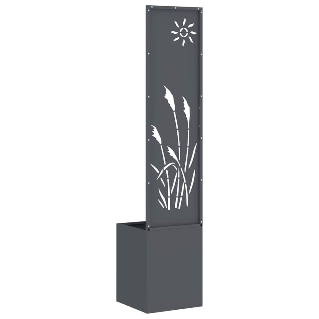 Jardinier avec Panneau Décoratif Anthracite 32 x 140 cm - XIOS