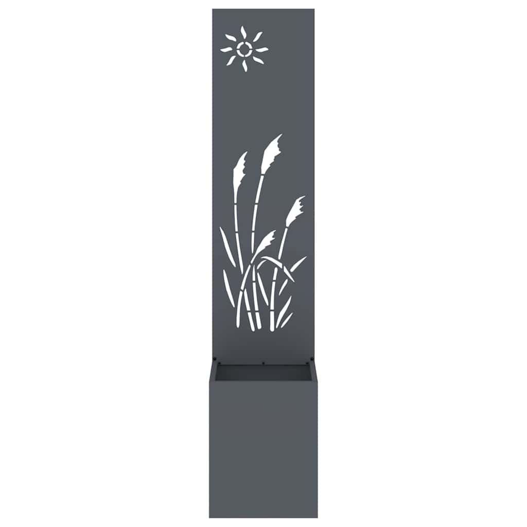 Jardinier avec Panneau Décoratif Anthracite 32 x 140 cm - XIOS