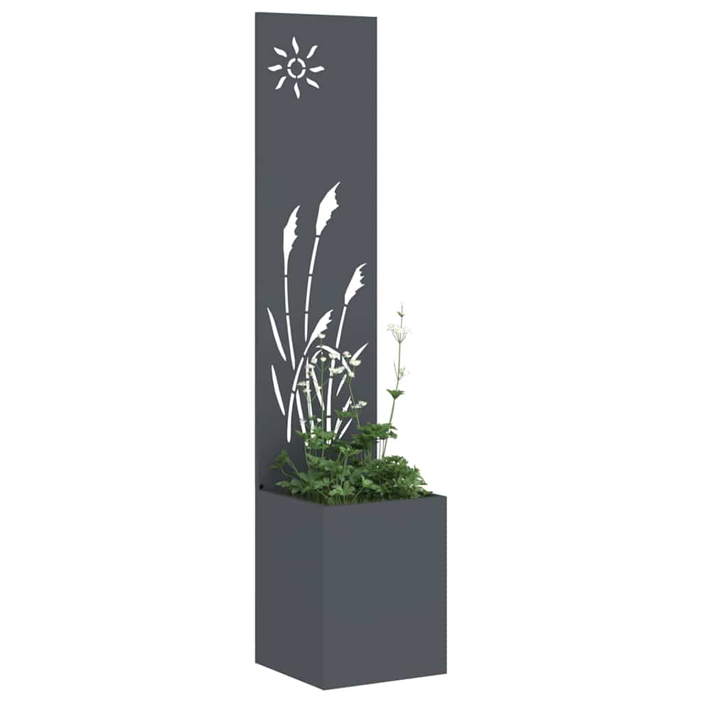 Jardinier avec Panneau Décoratif Anthracite 32 x 140 cm - XIOS