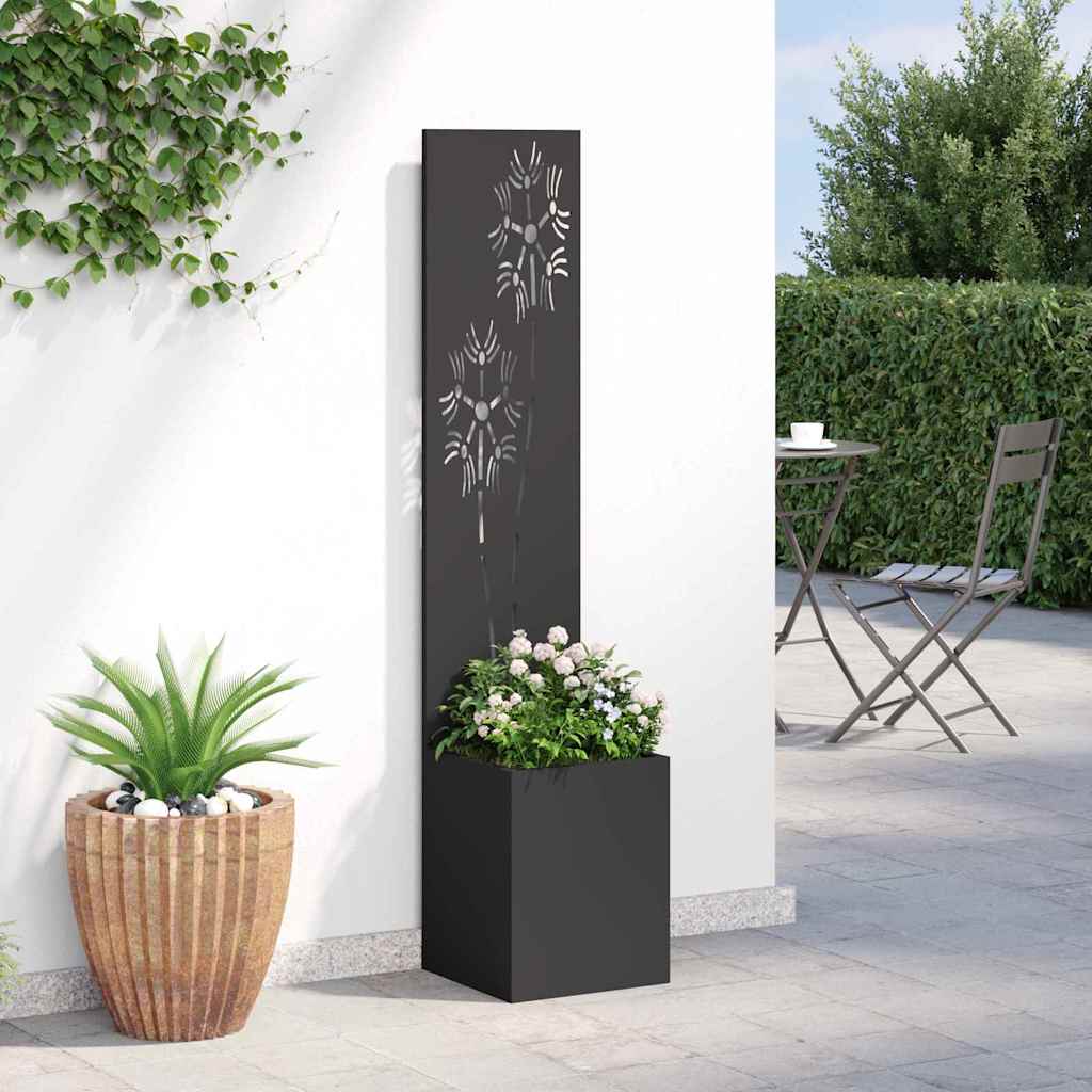 Écran de confidentialité de jardin Floral Noir 32 x 140 cm - XIOS