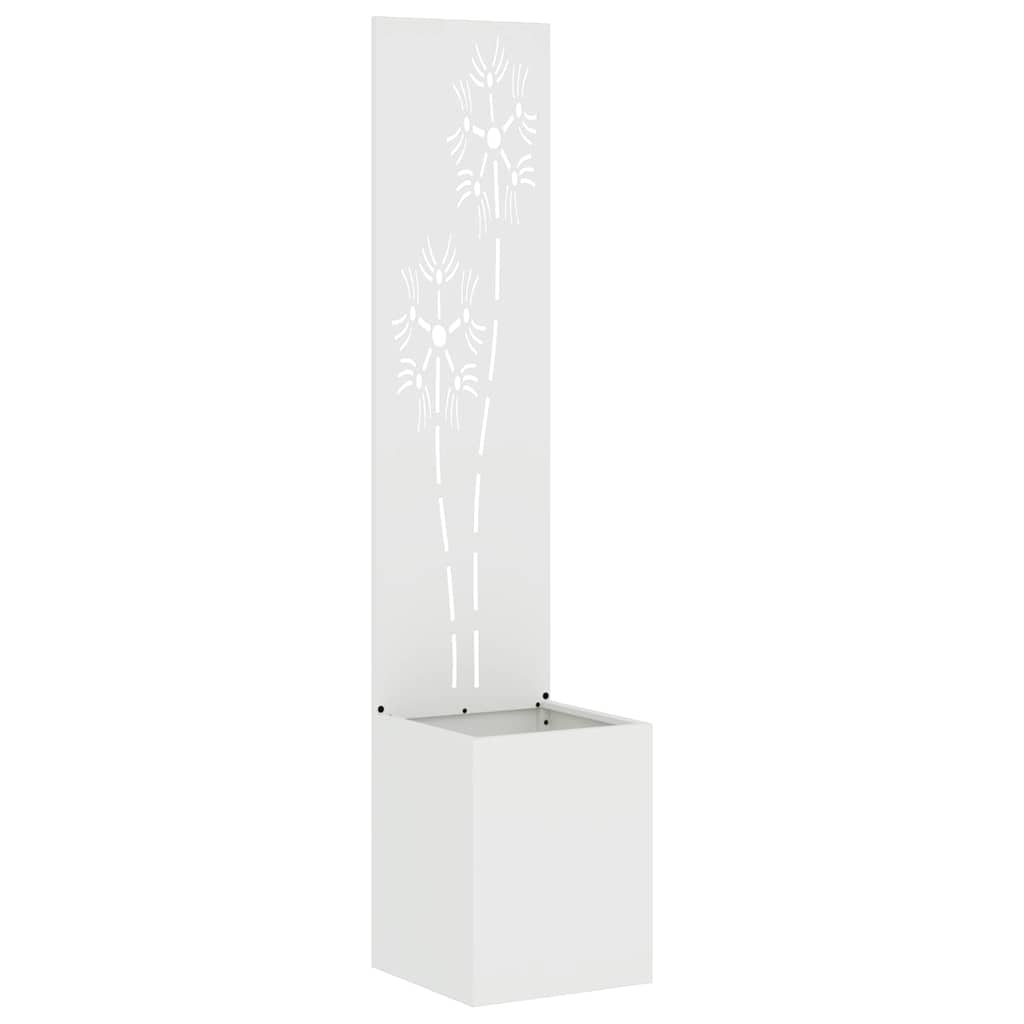 Jardinier avec Panneau Décoratif Blanc 32 x 140 cm - XIOS
