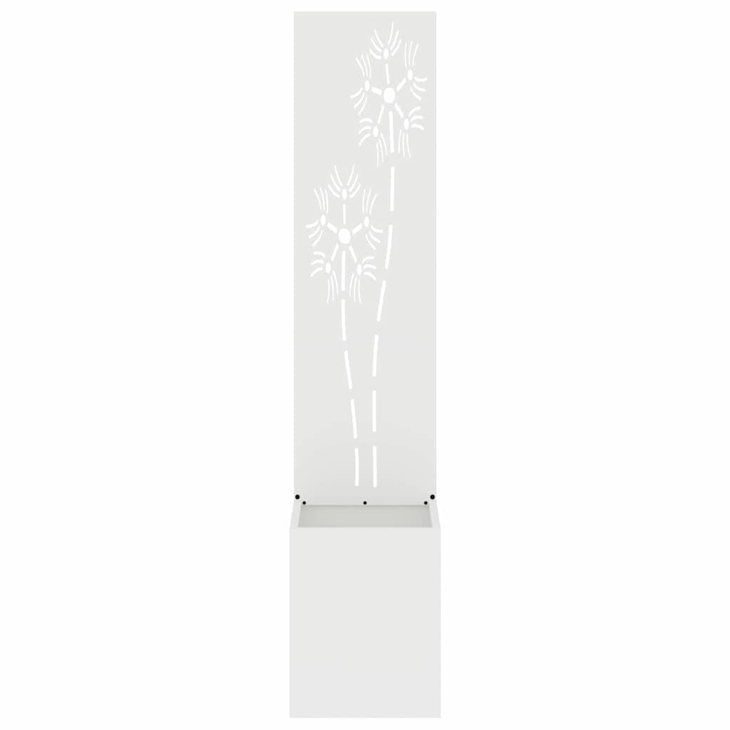 Jardinier avec Panneau Décoratif Blanc 32 x 140 cm - XIOS