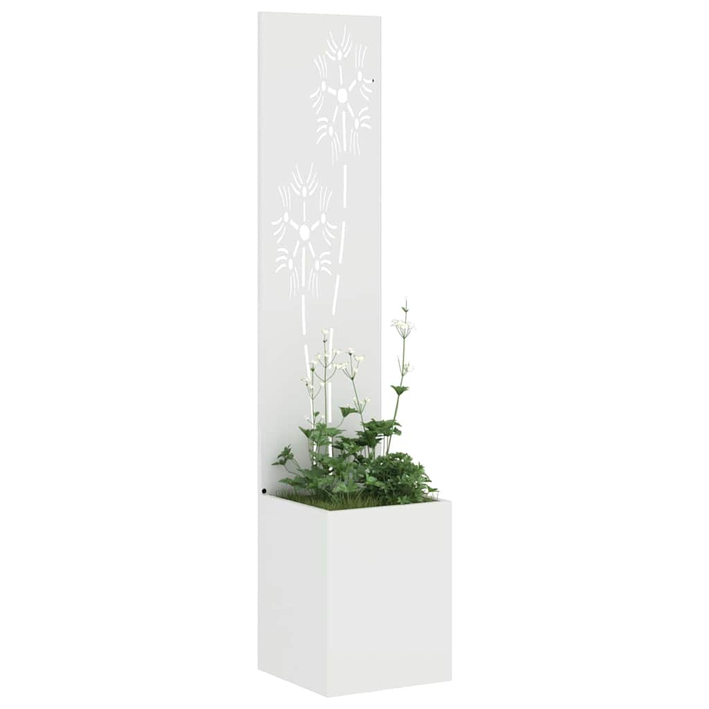 Jardinier avec Panneau Décoratif Blanc 32 x 140 cm - XIOS