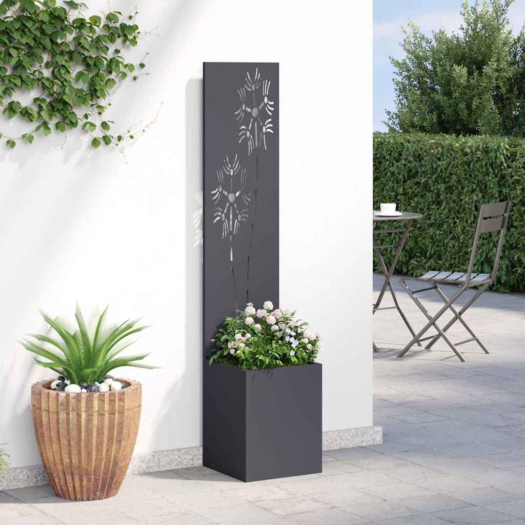 Jardinier avec Panneau Décoratif Anthracite 32 x 140 cm - XIOS