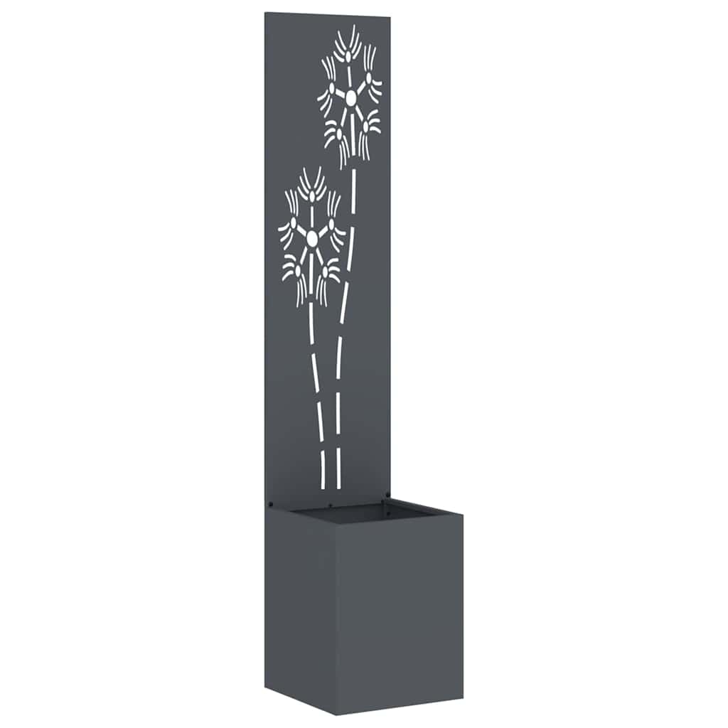 Jardinier avec Panneau Décoratif Anthracite 32 x 140 cm - XIOS