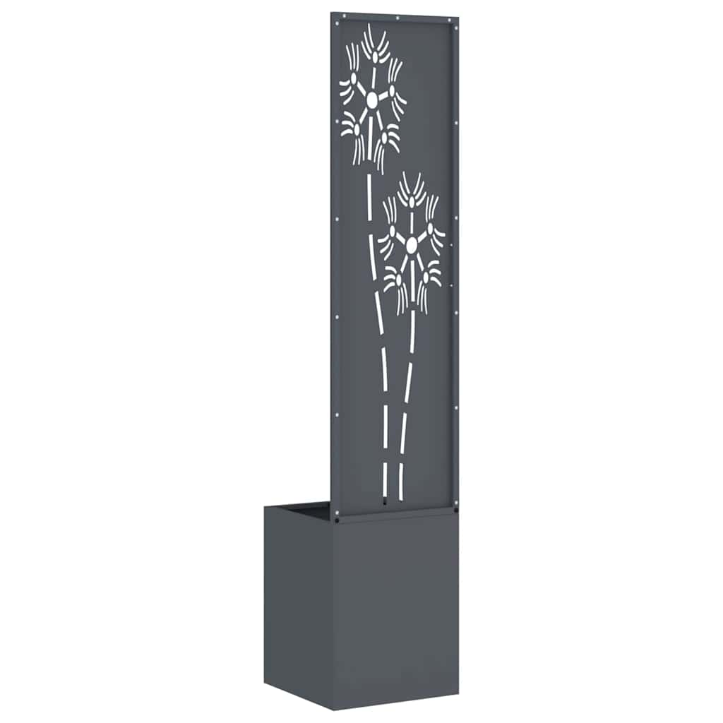 Jardinier avec Panneau Décoratif Anthracite 32 x 140 cm - XIOS