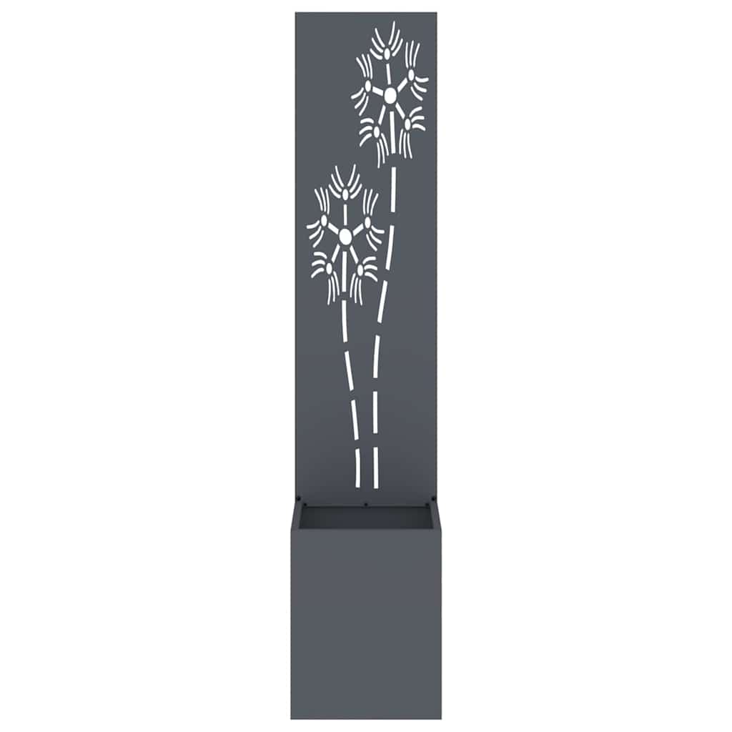 Jardinier avec Panneau Décoratif Anthracite 32 x 140 cm - XIOS