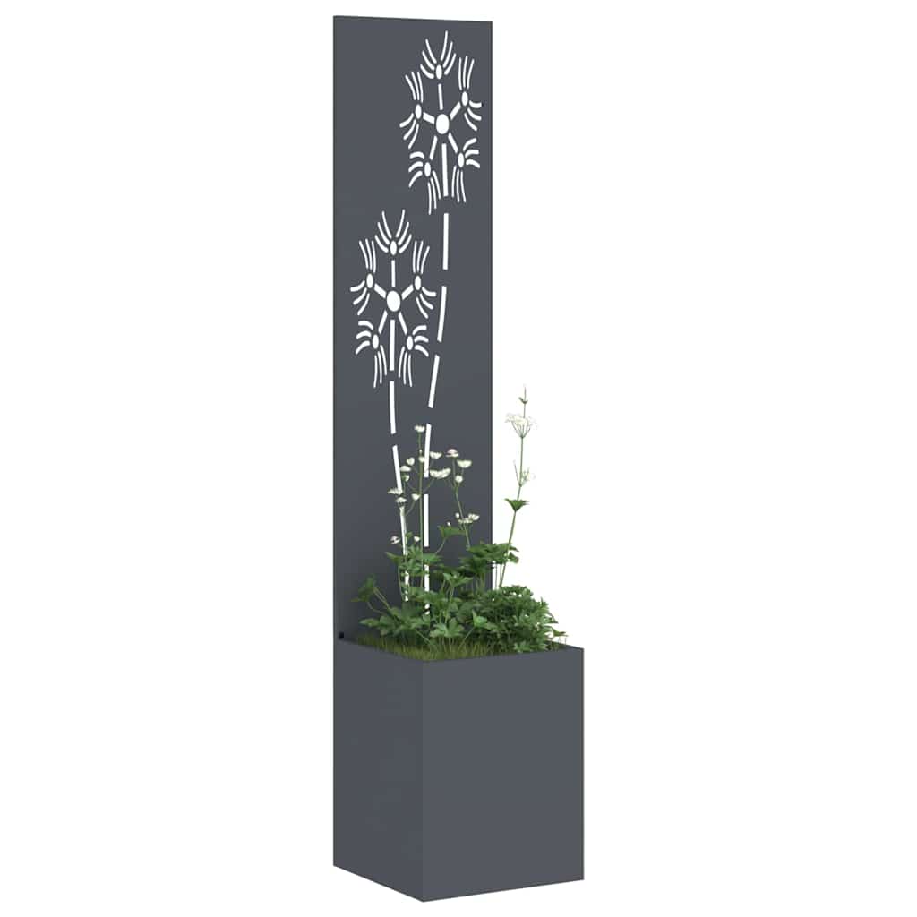 Jardinier avec Panneau Décoratif Anthracite 32 x 140 cm - XIOS