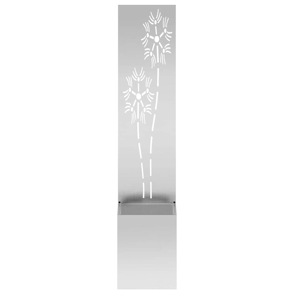 Jardinier avec Panneau Décoratif Argent 32 x 140 cm - XIOS