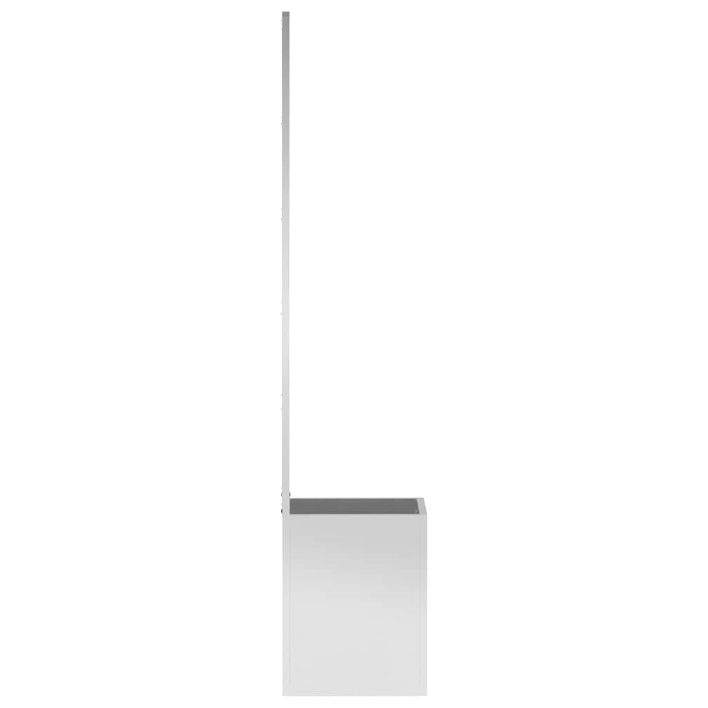 Jardinier avec Panneau Décoratif Argent 32 x 140 cm - XIOS