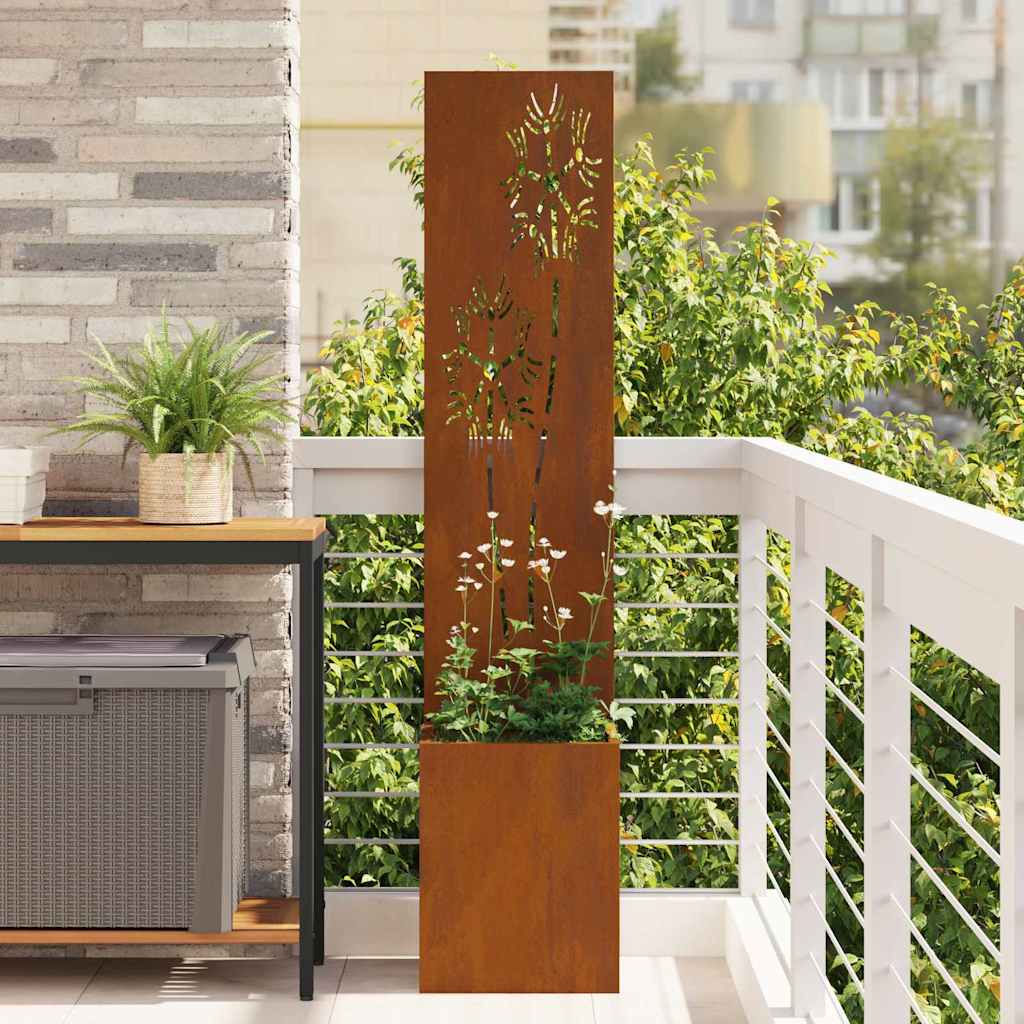 Écran de confidentialité de jardin Floral Rouillé 32 x 140 cm - XIOS