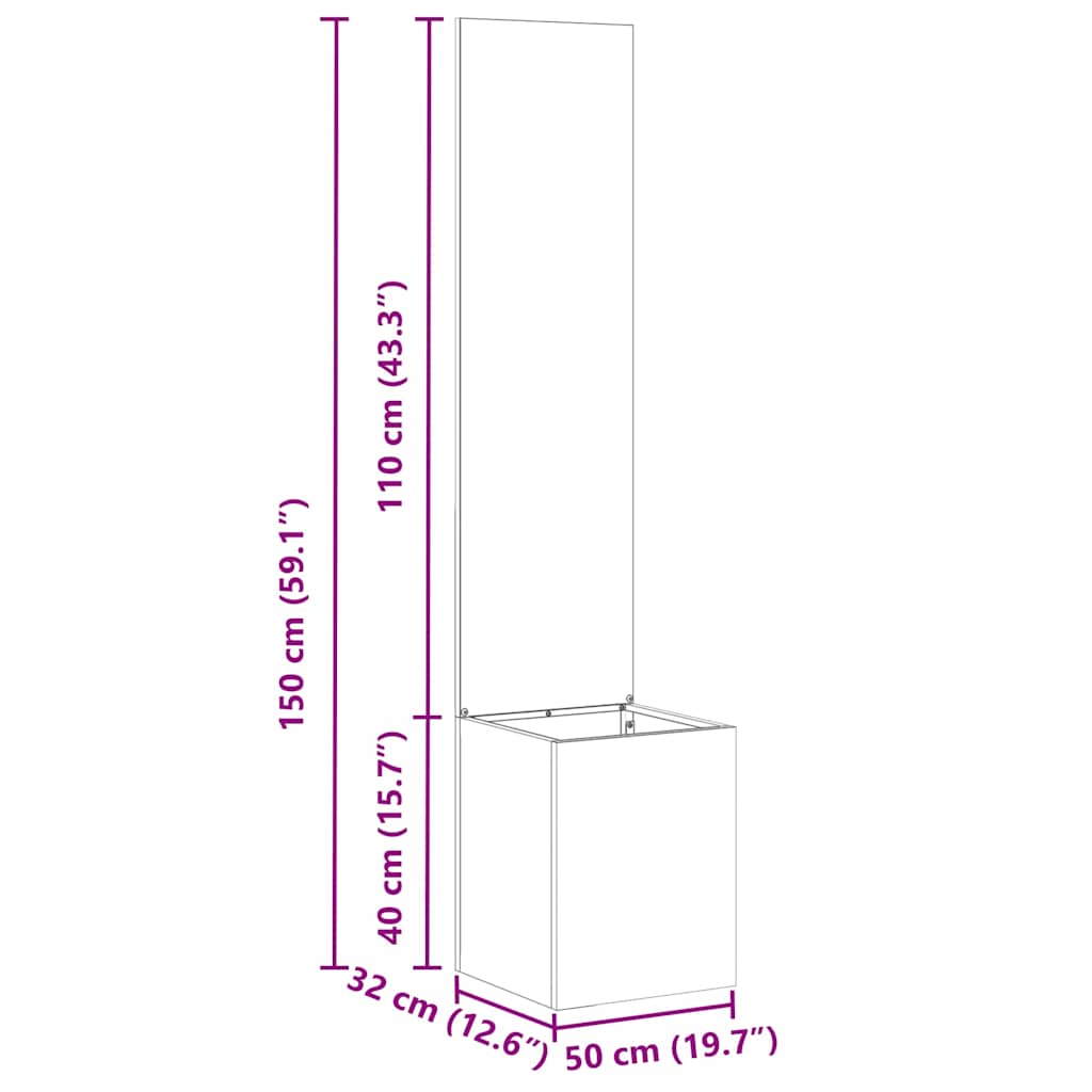 Écran de confidentialité de jardin Anthracite 32 x 140 cm - XIOS