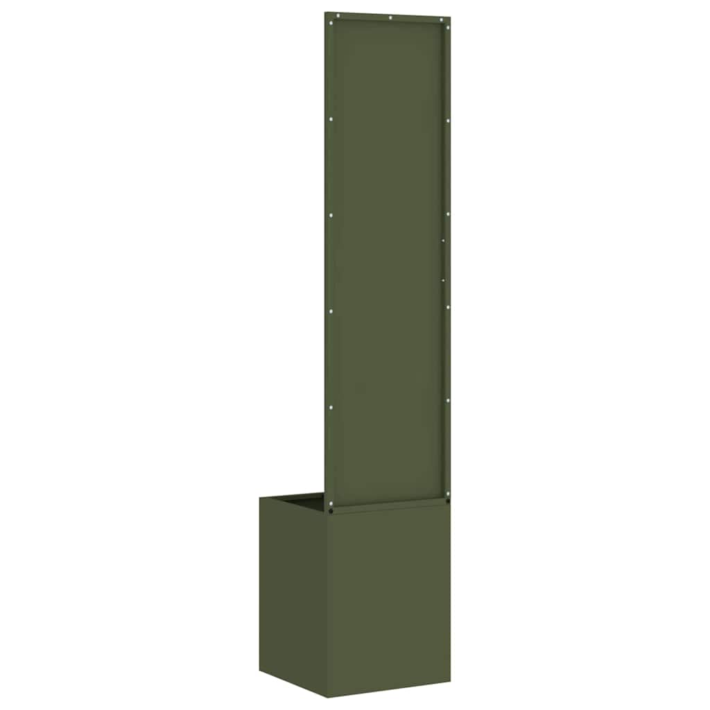 Jardinier avec Panneau Décoratif Vert olive 32 x 140 cm - XIOS