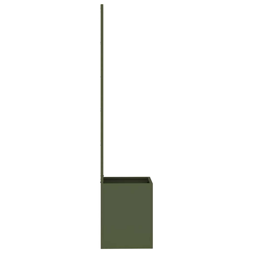 Jardinier avec Panneau Décoratif Vert olive 32 x 140 cm - XIOS