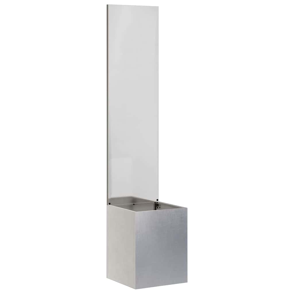 Jardinier avec Panneau Décoratif Argent 32 x 140 cm - XIOS