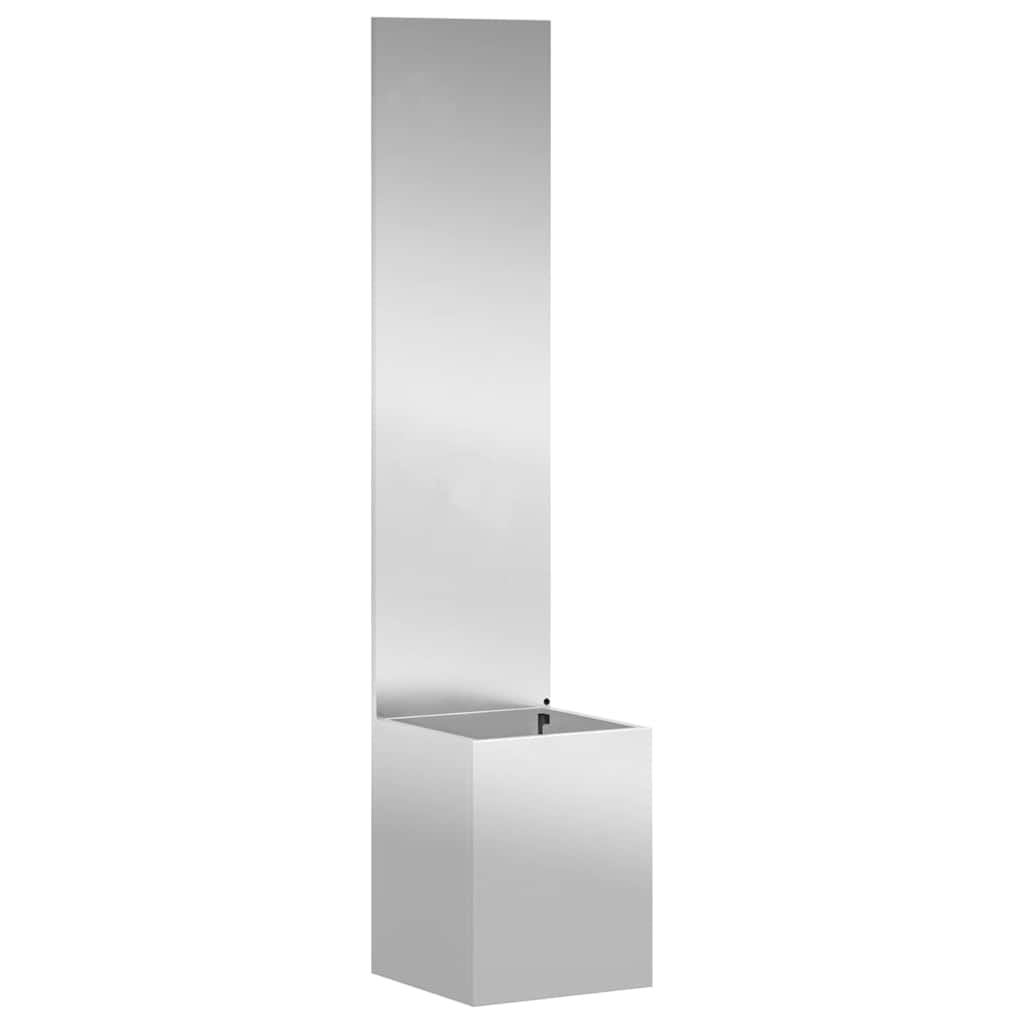 Jardinier avec Panneau Décoratif Argent 32 x 140 cm - XIOS