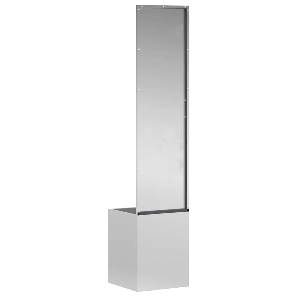 Jardinier avec Panneau Décoratif Argent 32 x 140 cm - XIOS