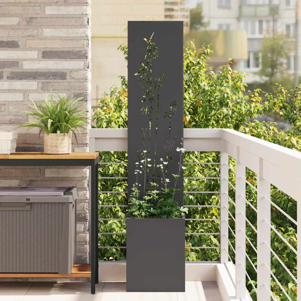 Écran de confidentialité de jardin Floral Noir 32 x 140 cm - XIOS