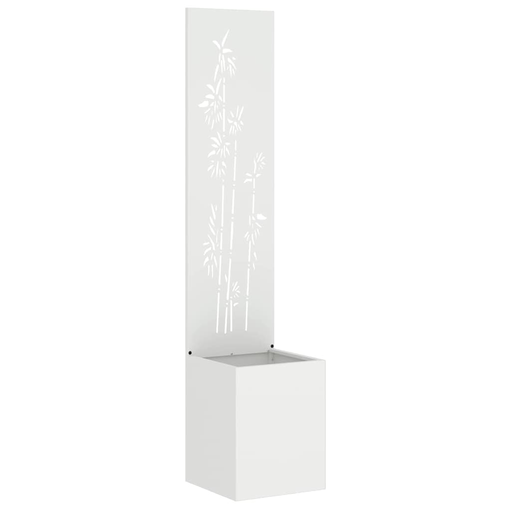 Jardinier avec Panneau Décoratif Blanc 32 x 140 cm - XIOS