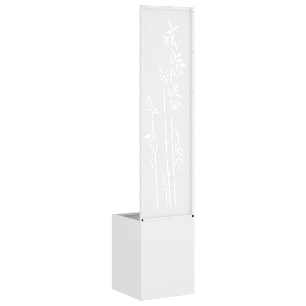 Jardinier avec Panneau Décoratif Blanc 32 x 140 cm - XIOS