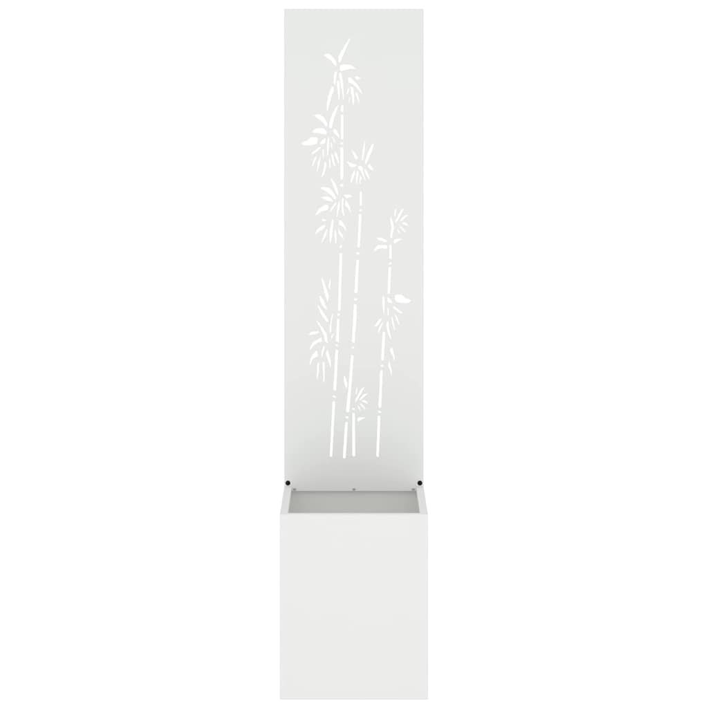 Jardinier avec Panneau Décoratif Blanc 32 x 140 cm - XIOS