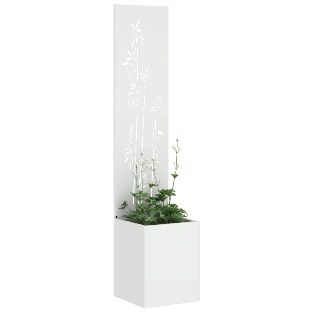 Jardinier avec Panneau Décoratif Blanc 32 x 140 cm - XIOS