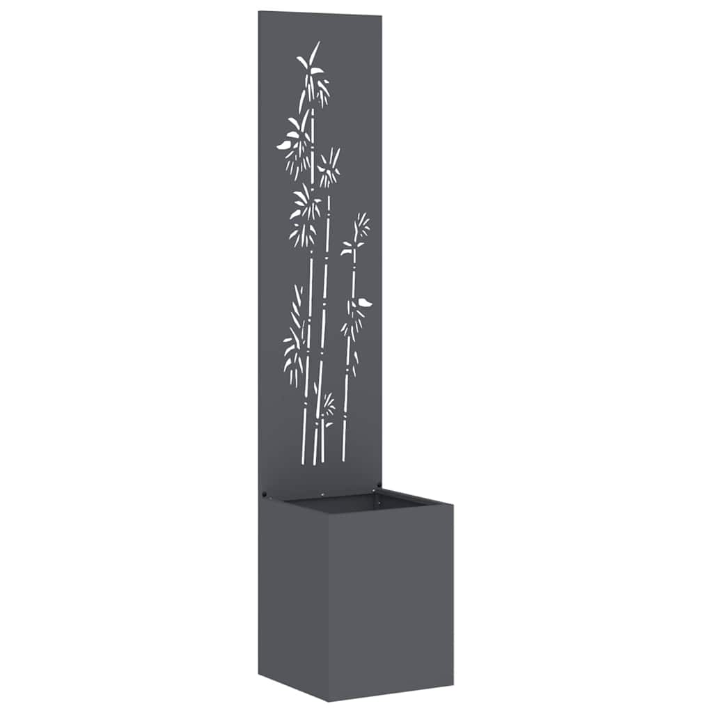 Jardinier avec Panneau Décoratif Anthracite 32 x 140 cm - XIOS