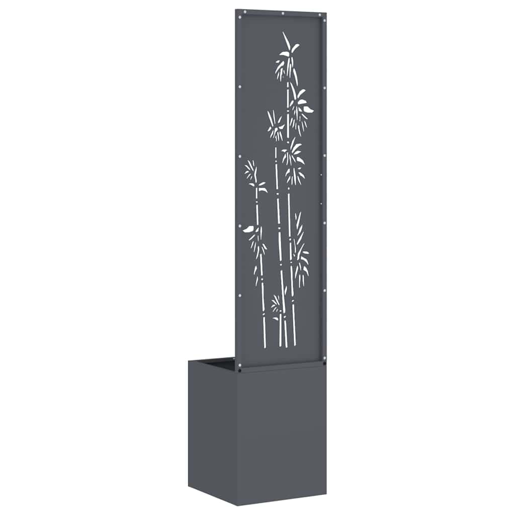 Jardinier avec Panneau Décoratif Anthracite 32 x 140 cm - XIOS