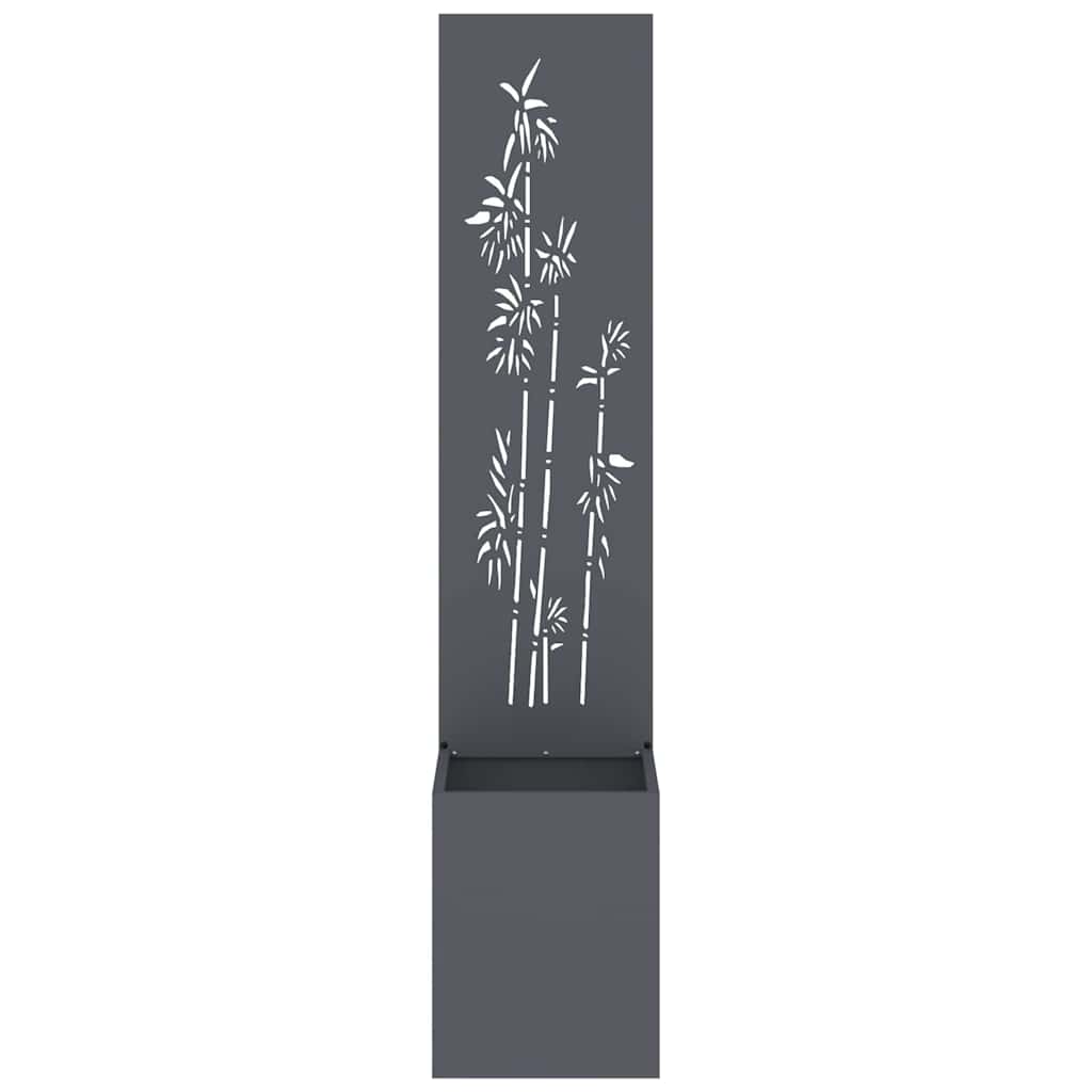 Jardinier avec Panneau Décoratif Anthracite 32 x 140 cm - XIOS