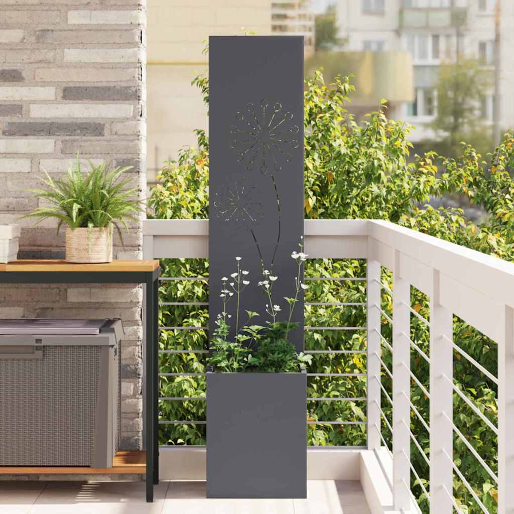 Jardinier avec Panneau Décoratif Anthracite 32 x 140 cm - XIOS