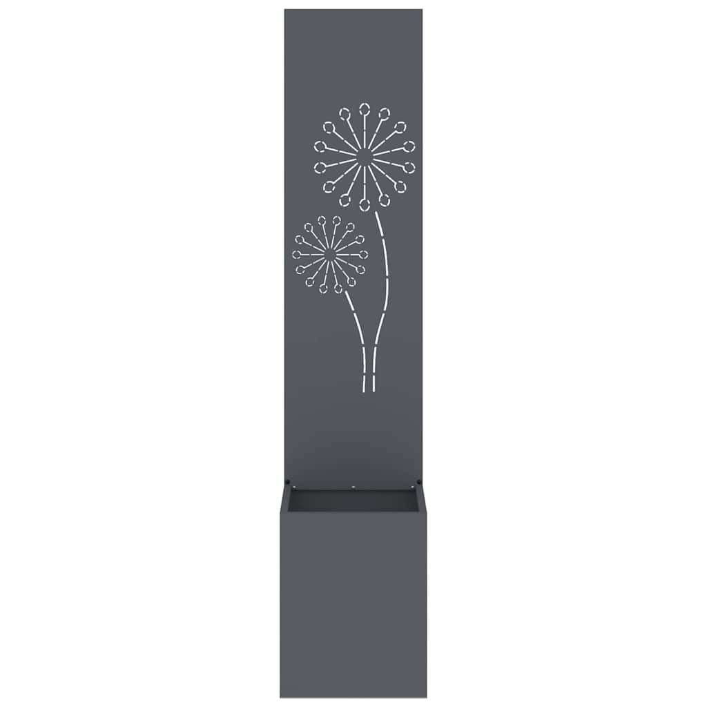 Jardinier avec Panneau Décoratif Anthracite 32 x 140 cm - XIOS