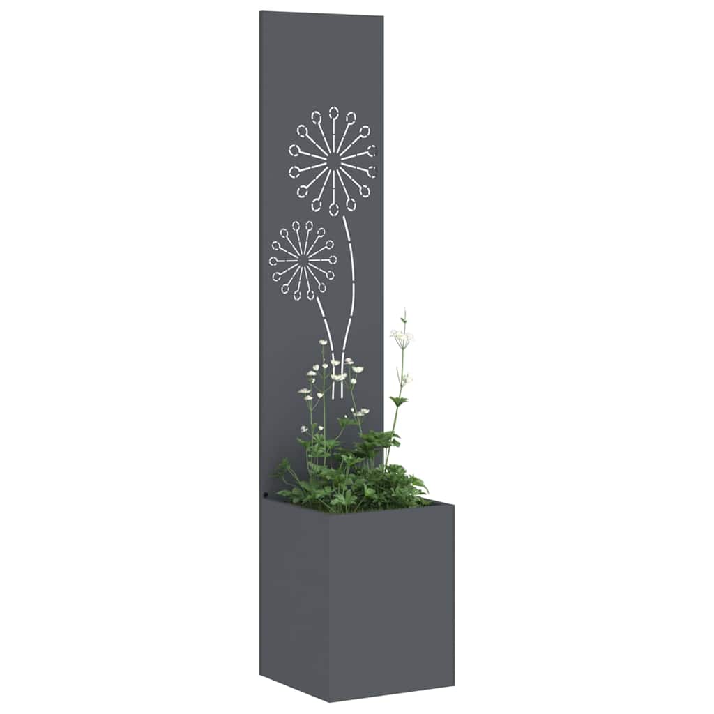 Jardinier avec Panneau Décoratif Anthracite 32 x 140 cm - XIOS