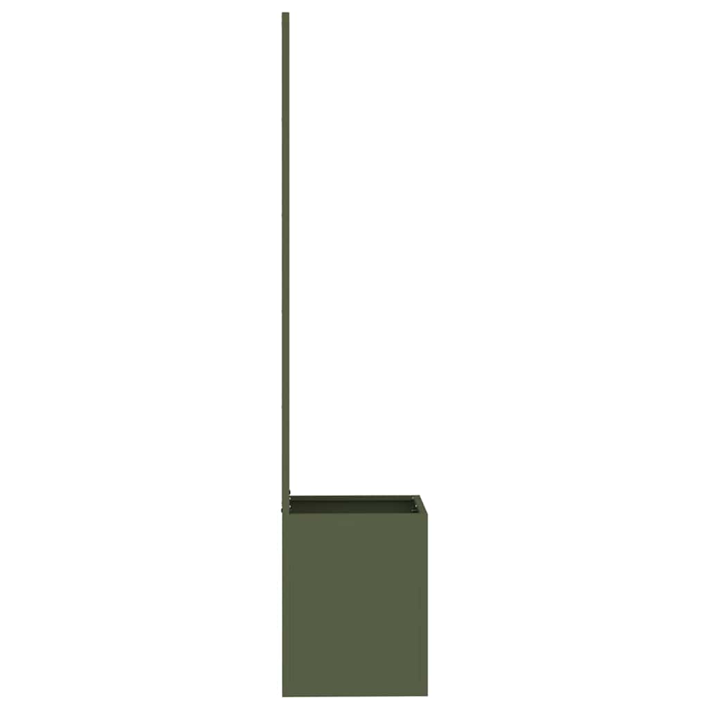 Jardinier avec Panneau Décoratif Vert olive 32 x 140 cm - XIOS