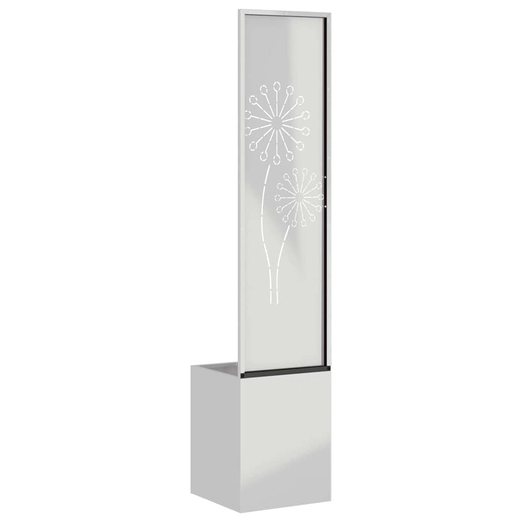 Jardinier avec Panneau Décoratif Argent 32 x 140 cm - XIOS
