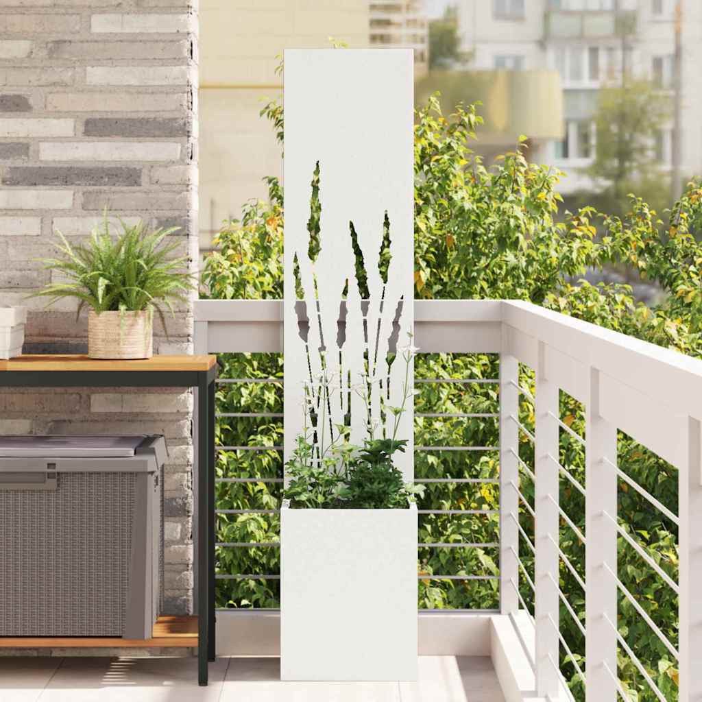 Jardinier avec Panneau Décoratif Blanc 32 x 140 cm - XIOS