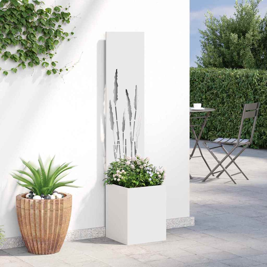 Jardinier avec Panneau Décoratif Blanc 32 x 140 cm - XIOS