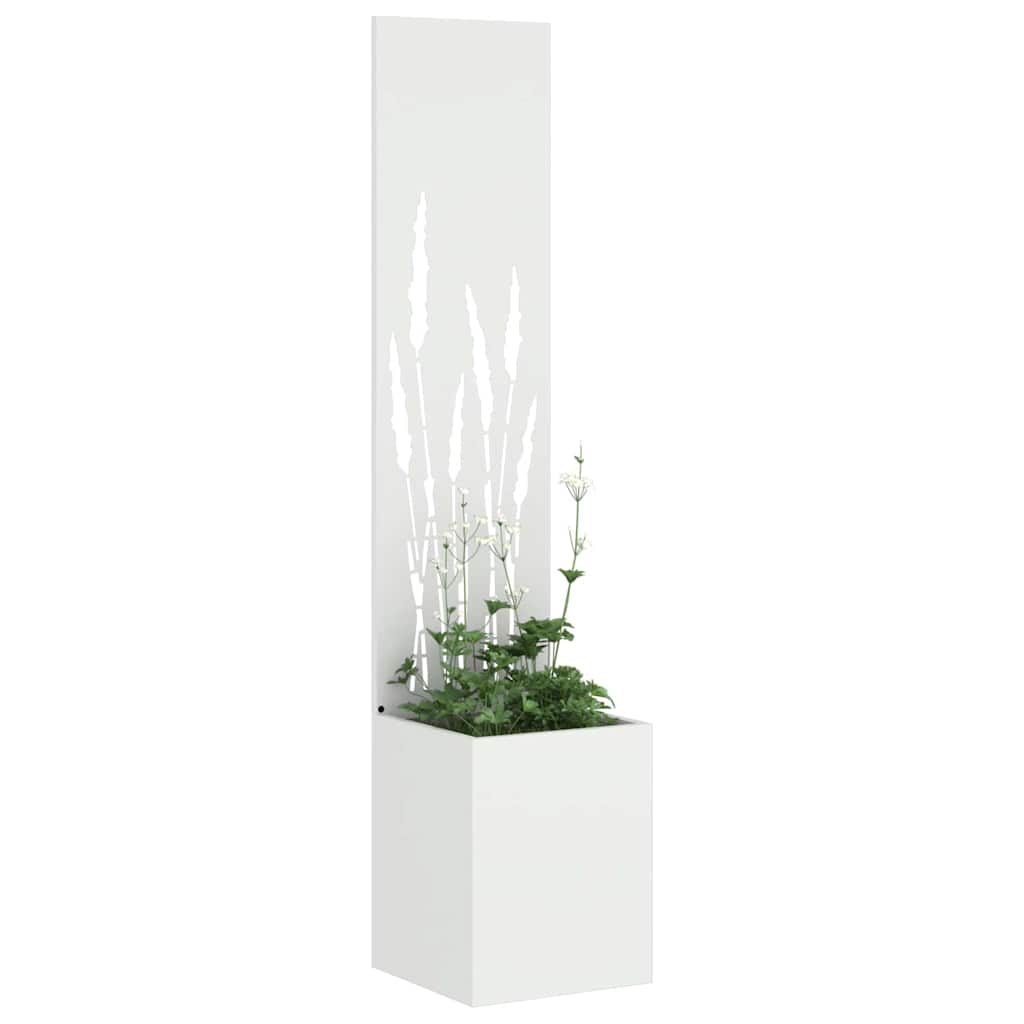 Jardinier avec Panneau Décoratif Blanc 32 x 140 cm - XIOS
