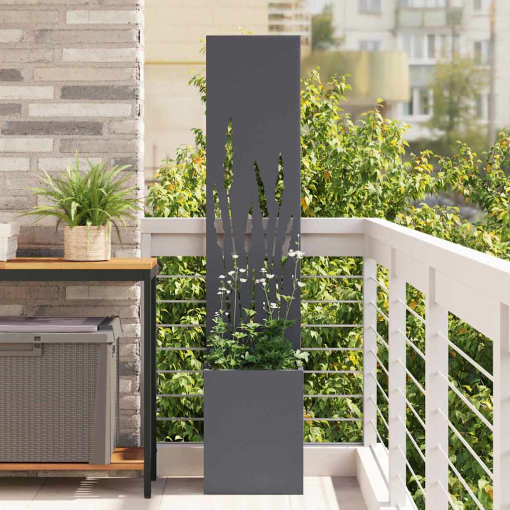 Jardinier avec Panneau Décoratif Anthracite 32 x 140 cm - XIOS