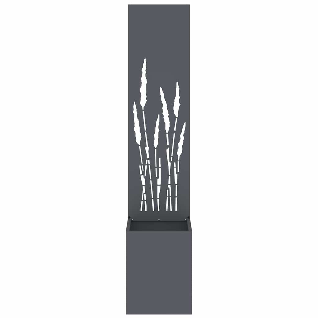Jardinier avec Panneau Décoratif Anthracite 32 x 140 cm - XIOS
