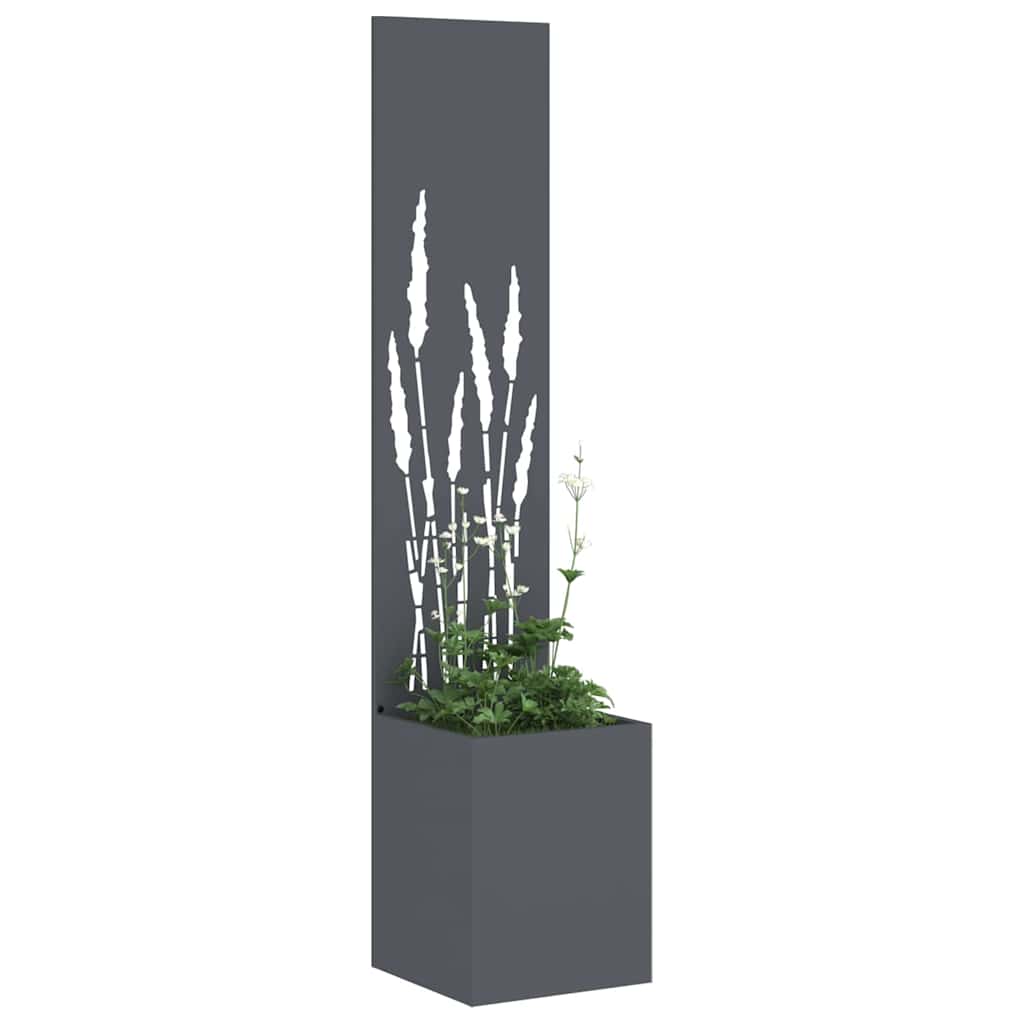 Jardinier avec Panneau Décoratif Anthracite 32 x 140 cm - XIOS