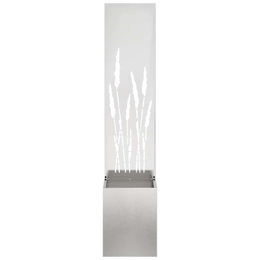 Jardinier avec Panneau Décoratif Argent 32 x 140 cm - XIOS