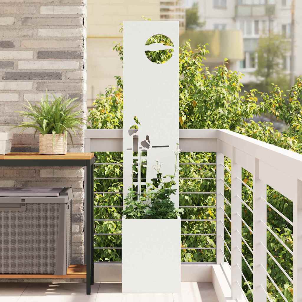 Jardinier avec Panneau Décoratif Blanc 32 x 140 cm - XIOS