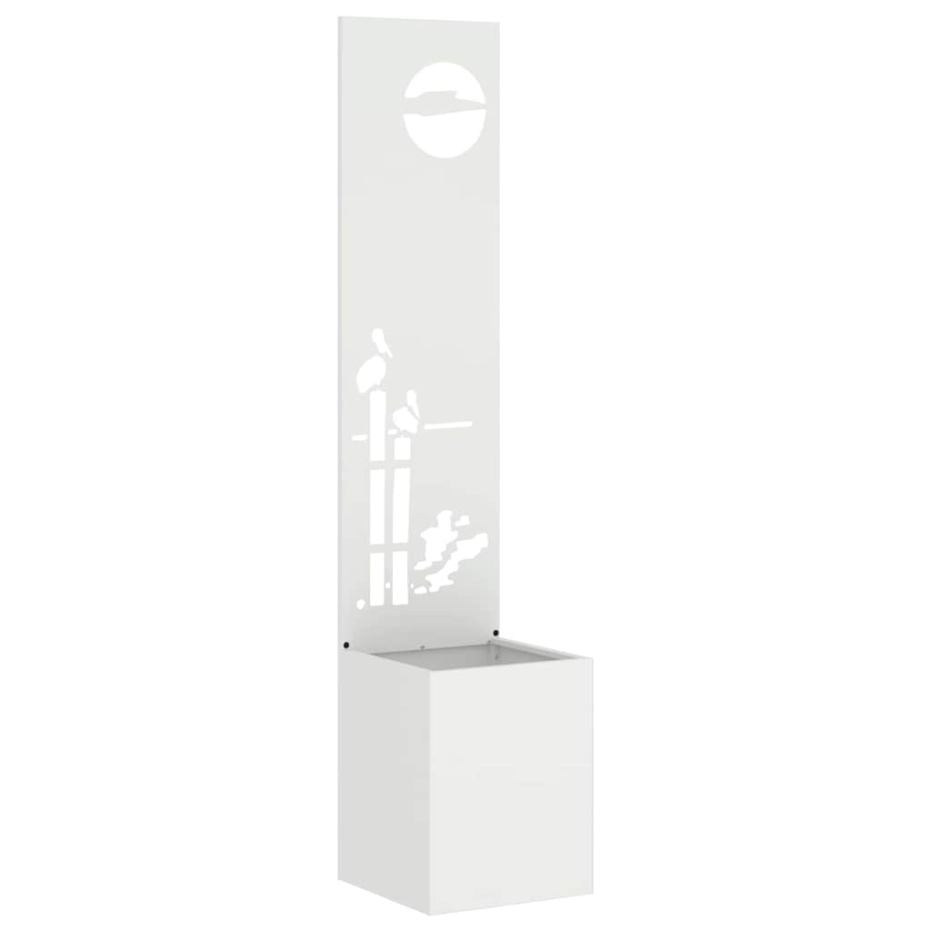 Jardinier avec Panneau Décoratif Blanc 32 x 140 cm - XIOS