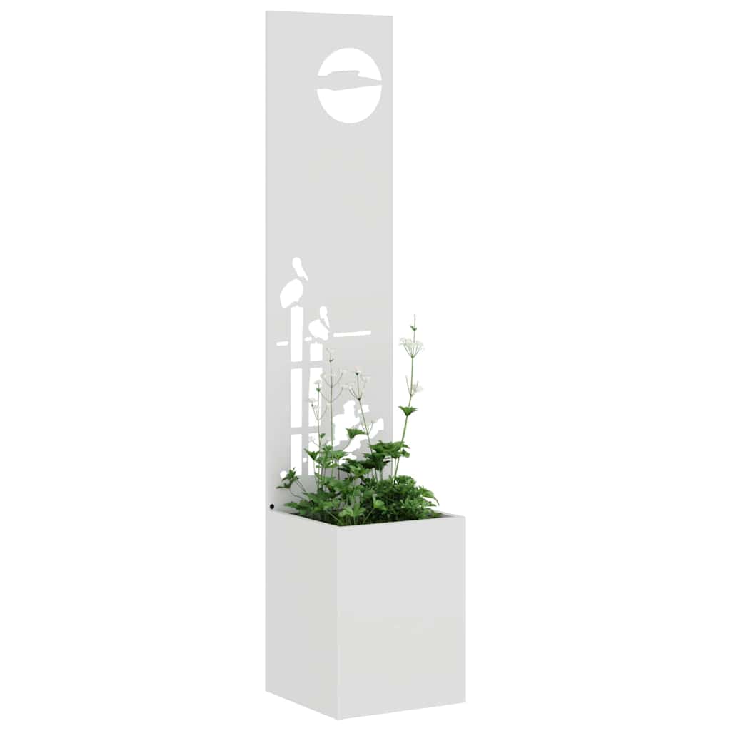Jardinier avec Panneau Décoratif Blanc 32 x 140 cm - XIOS