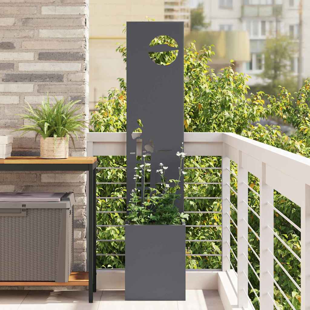Jardinier avec Panneau Décoratif Anthracite 32 x 140 cm - XIOS